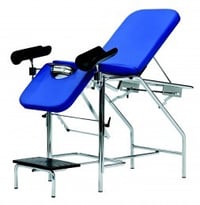 Table gynécologique Eureka avec cadre en acier inoxydable, position Trendelenburg et repose-jambes